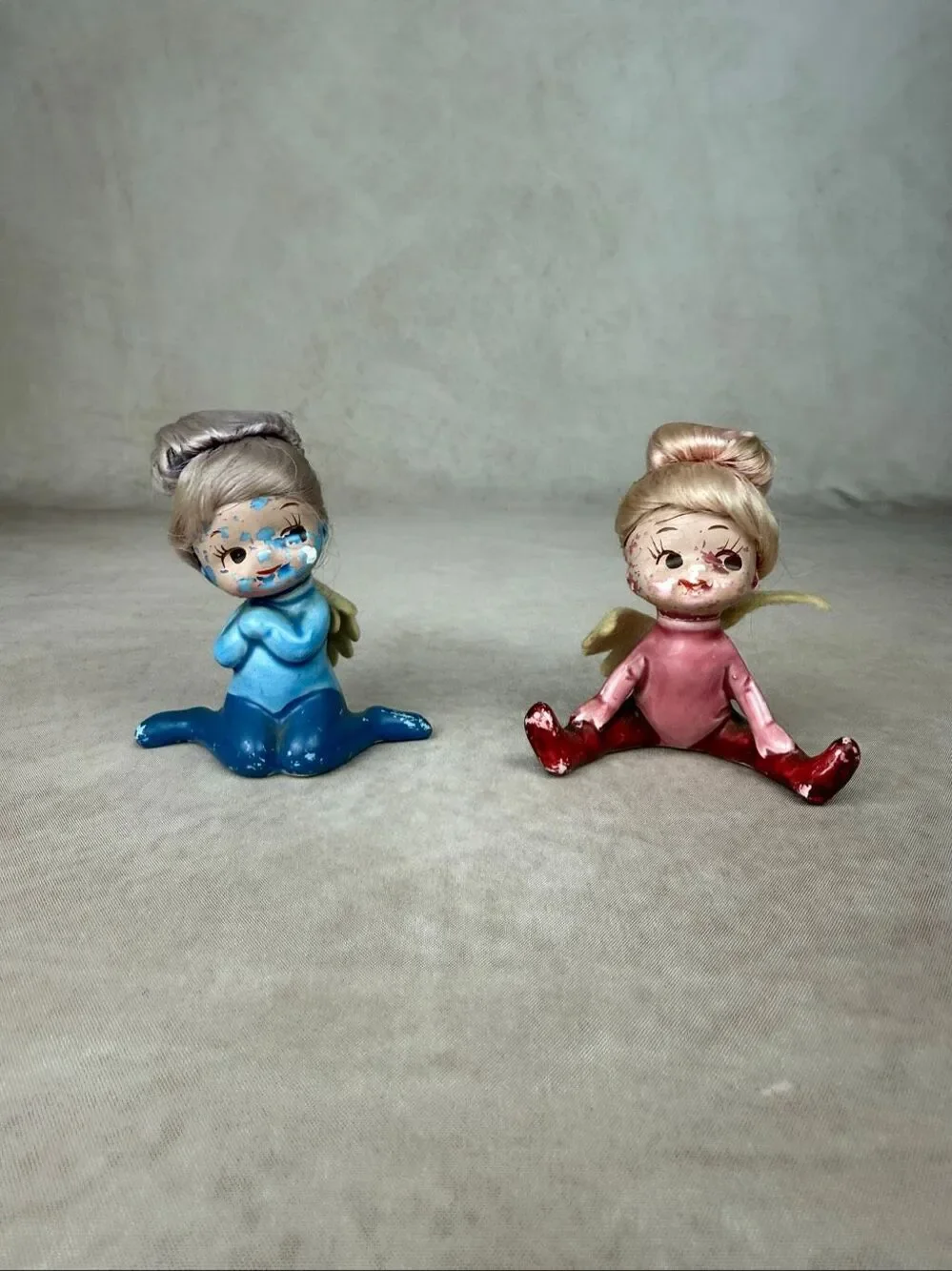 Vintage Pixie Elf Angel Figurines READ Rare 1970s